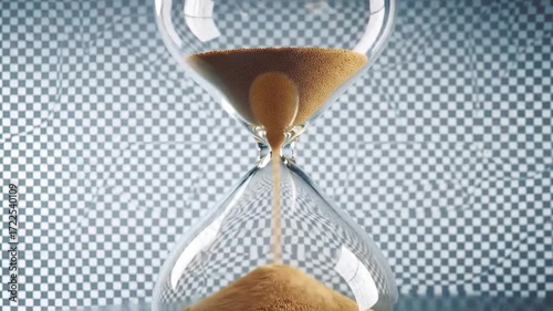 Hourglass flowing time slipping seconds ticking future fading