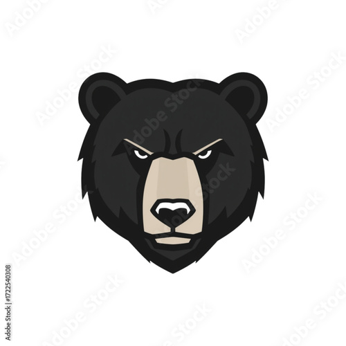 Fierce Bear Head Mascot Logo Design