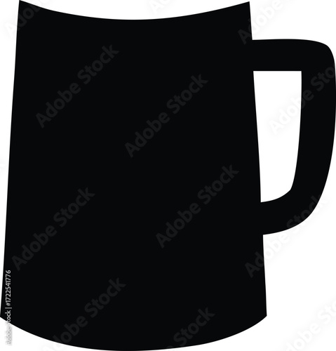 Simple silhouette of a beer mug for graphic design projects ideal for menus branding and more