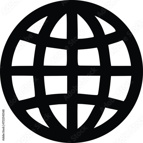 Modern globe icon a stylized representation of earth representing global connectivity and the internet for digital platforms