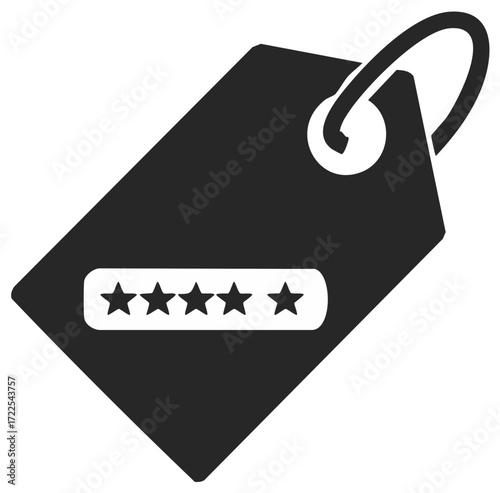 Price Tag with Five Stars Decoration Discount and Sale Promotion