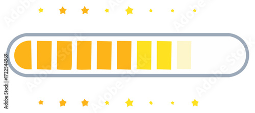 Digital Progress Bar with Stars