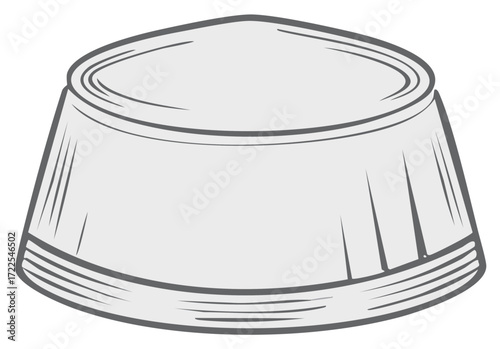Stylized Traditional Taqiyah Hat Isolated on White