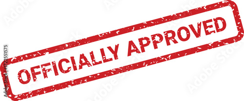 A red rectangular stamp displays the words Officially Approved in a grunge style