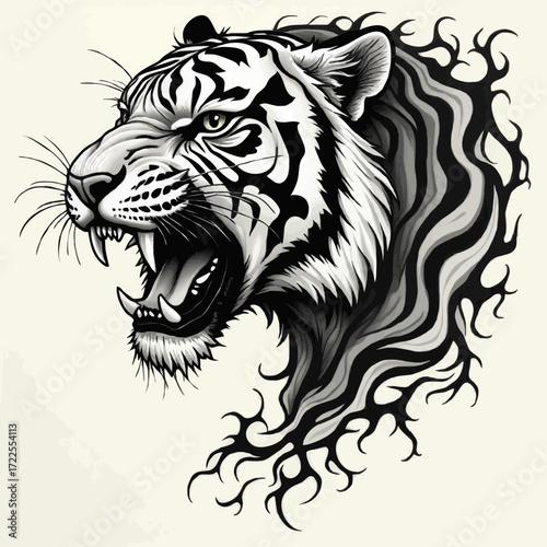 tiger head vector