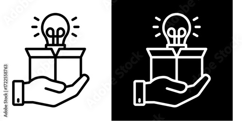 Open Innovation  Icon Set White Style Collection