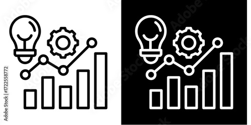 Innovation Metrics  Icon Set White Style Collection