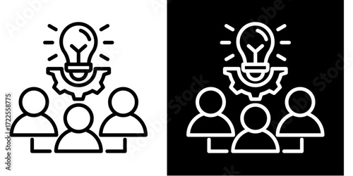 Innovation Workshop  Icon Set White Style Collection