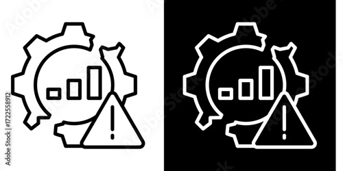 Market Disruption  Icon Set White Style Collection
