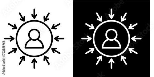 User-Centered Design  Icon Set White Style Collection