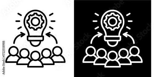 Innovation Culture  Icon Set White Style Collection