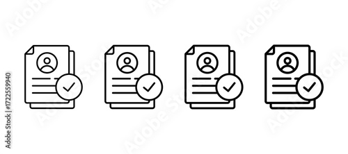 Hired Multiple Line Icon Element