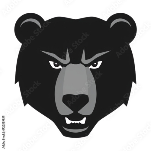 Fierce Bear Head Mascot Logo Design
