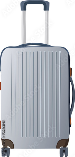 A modern wheeled suitcase with a telescoping handle, perfect for travel and vacations