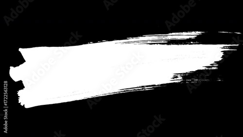 Ink Brush Stroke white Alpha (transparency) channel. Perfect for motion graphics, digital composition.