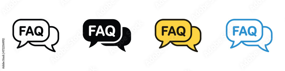 Naklejka premium FAQ icon vector. instant access to information, enhancing user experience and support symbol. vector illustration.