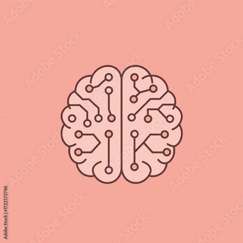 human brain vector illustration