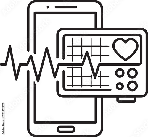 Monitor your health on the go with a digital heartbeat app, offering a convenient and modern way to keep track of your heart health easily.