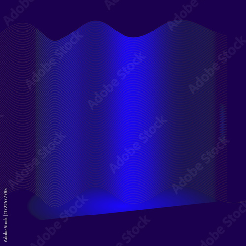 Blue Wavy Abstract Gradient Background Design Vector