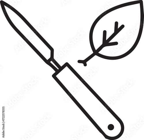 Precision Meets Nature A Modern Botanical Illustration for Gardening, Science, and Creative Projects originally a scalable vector graphic