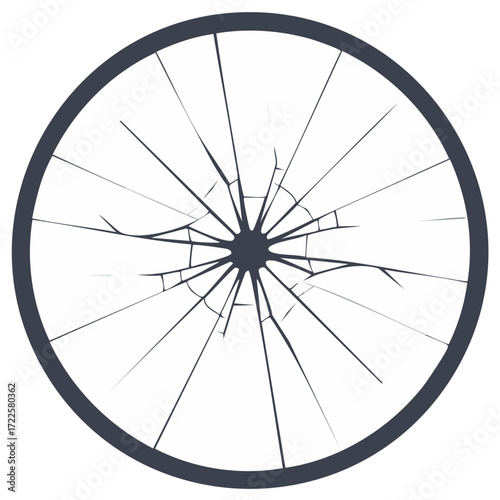 Cracked Circle Illustration