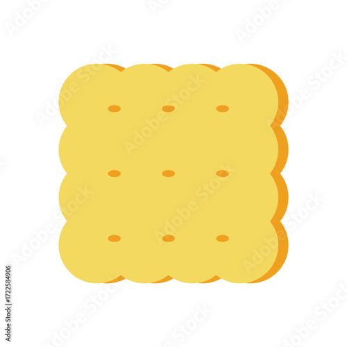 Square crackers.  Crackers vector isolated. Illustration of food, snacks.