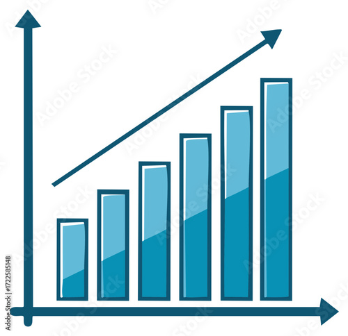 Hand drawn bar chart showing upward growth and success with an arrow Free Download Hand drawn bar chart showing upward growth and success with an arrow - GFXLoad