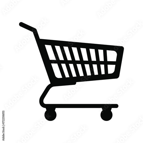 Modern shopping cart icon symbol for e commerce and retail concepts vector