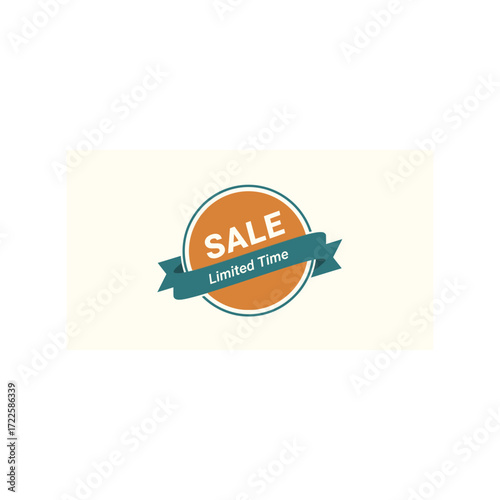 Discount sticker sale label offer promotion retail shopping marketing label vector