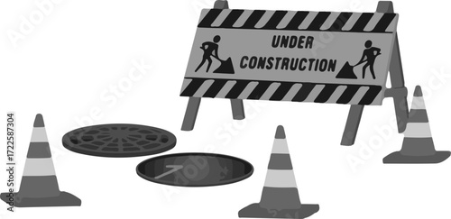 Road sigh vector.Traffic accident.Yellow warning signs blank.Road sigh vector icons for web for any design.