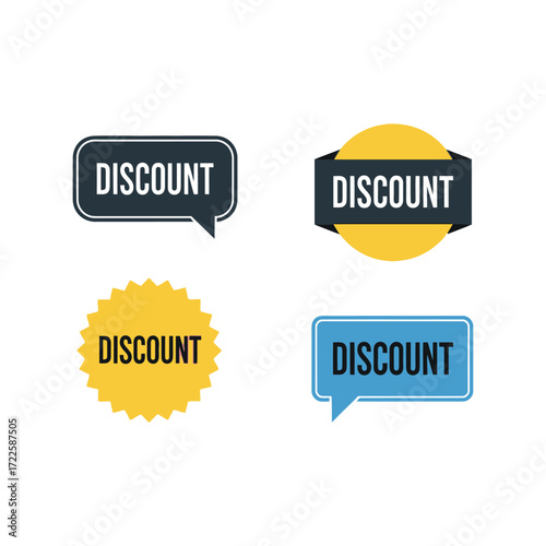 Discount tags set sale offer special price promotion marketing advertising retail business vector
