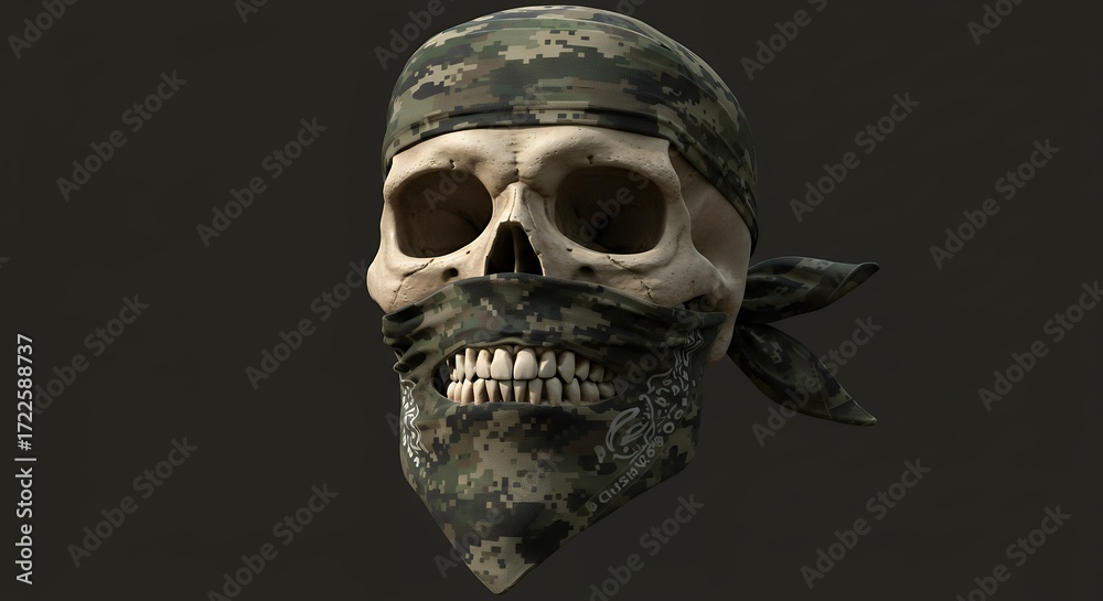Fototapeta premium Skull with bandana
