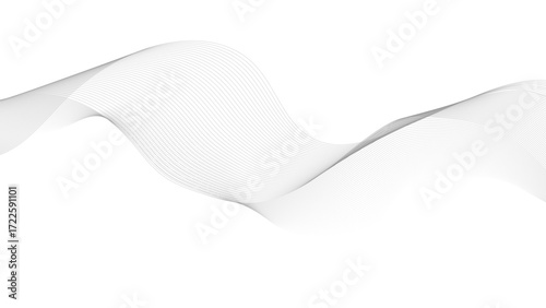 Abstract gray wave element for design, vector illustration,  Abstract wave lines digital element for certificate design.