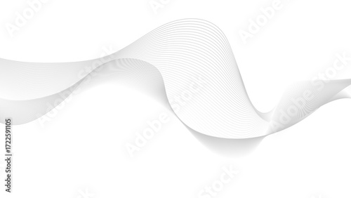 Abstract gray wave element for design, vector illustration,  Abstract wave lines digital element for certificate design.