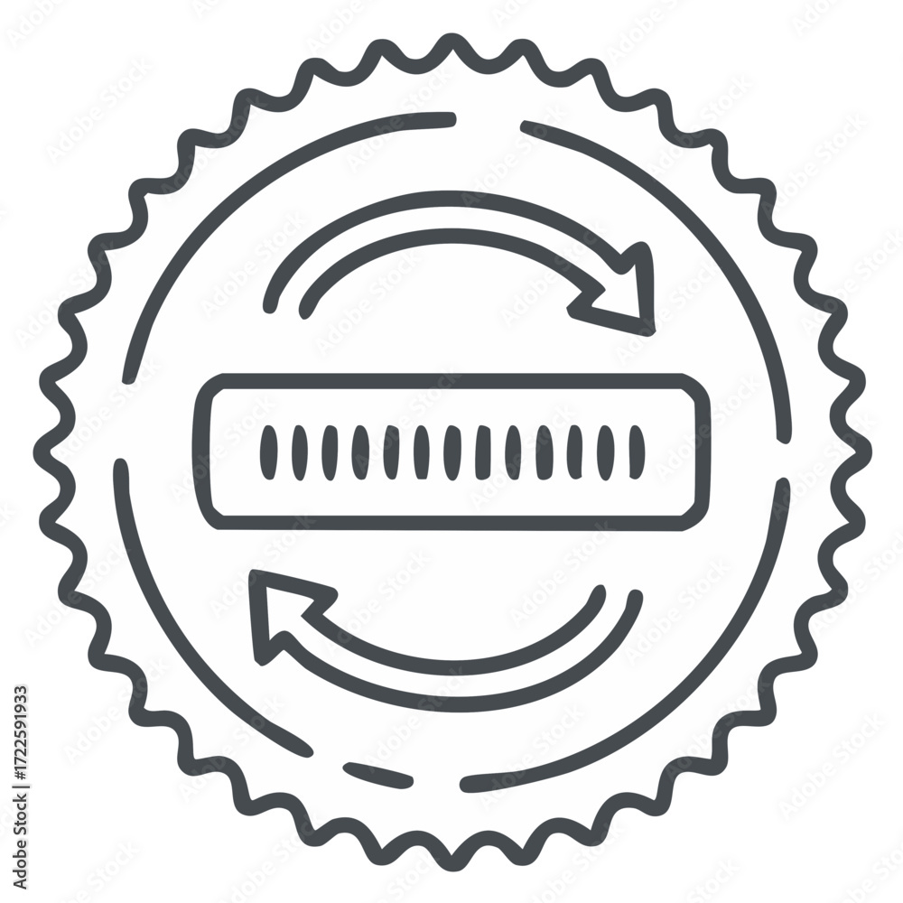 Obraz premium Rotating arrow and measurement graphic design