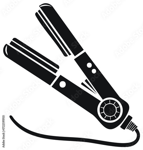 Sleek professional hair straightener flat iron for smooth and stylish hair care beauty appliance graphic