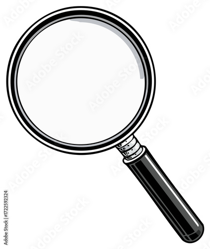 Magnifying Glass Graphic Illustration Investigation Detail Inspection Icon Symbol Zoom Search Discovery