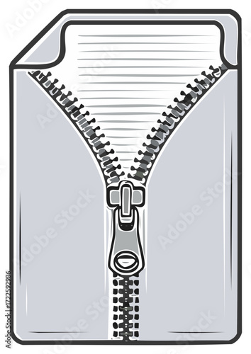 Document with a zipper icon representing file compression and data access