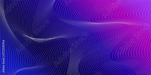 Abstract Gradient Background with Blue and Purple Dotted Pattern. Modern minimal design featuring smooth color transitions and grid dots, perfect for digital design, wallpapers, presentations, banners