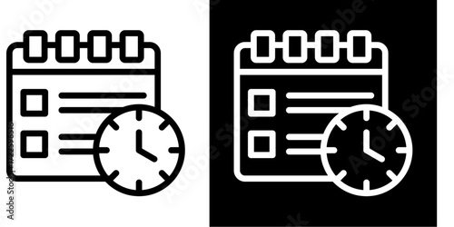 Task Scheduler  Icon Set White Style Collection