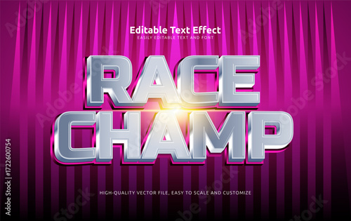 race champ editable text effect