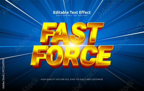 fast force editable text effect