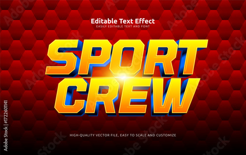 sport crew editable text effect