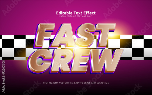 fast crew editable text effect