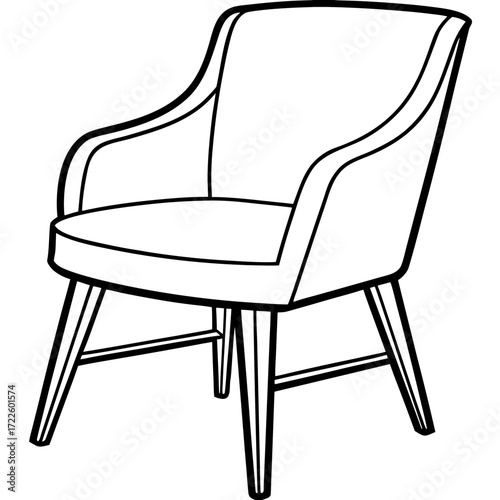 Minimalist chair outline
