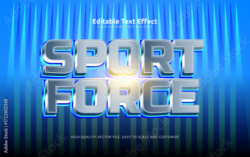 sport force editable text effect