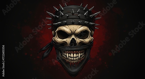 Aggressive skull portrait