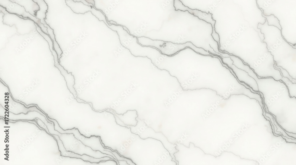 Fototapeta premium White Marble Texture with Gray Veins image 1
