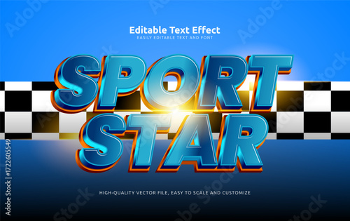 sport star editable text effect