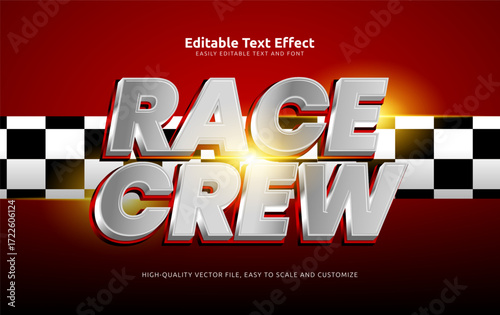race crew editable text effect